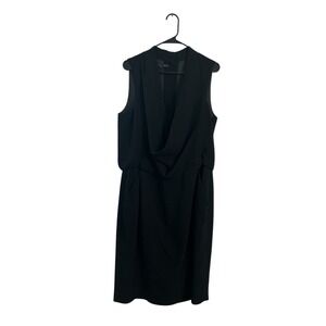 LAFAYETTE 148 New York Womens Sleeveless Black Casual Midi Dress‎ Size 14
